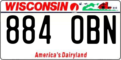 WI license plate 884OBN