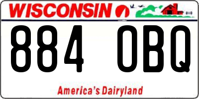 WI license plate 884OBQ