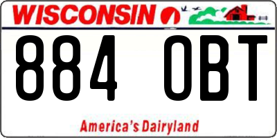 WI license plate 884OBT