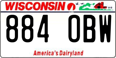 WI license plate 884OBW