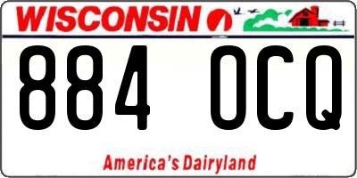 WI license plate 884OCQ
