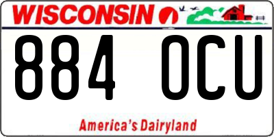 WI license plate 884OCU