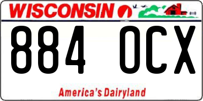 WI license plate 884OCX