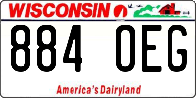 WI license plate 884OEG