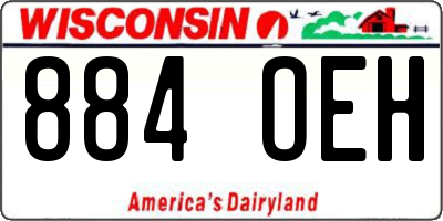 WI license plate 884OEH