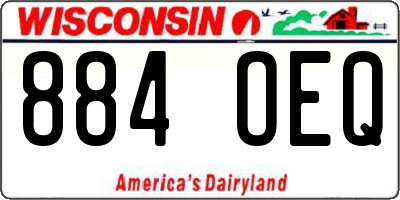 WI license plate 884OEQ