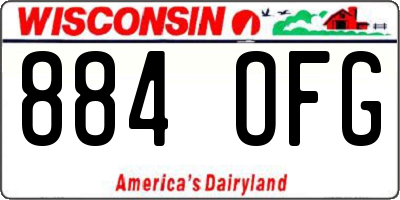 WI license plate 884OFG