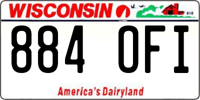 WI license plate 884OFI
