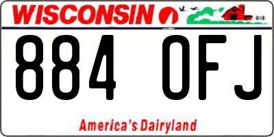 WI license plate 884OFJ
