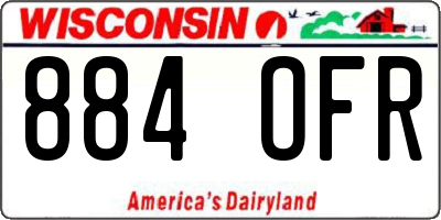 WI license plate 884OFR