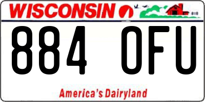 WI license plate 884OFU