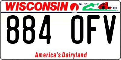 WI license plate 884OFV