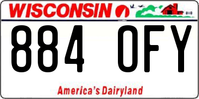 WI license plate 884OFY