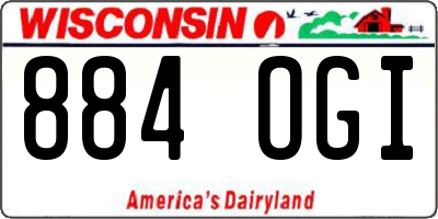 WI license plate 884OGI