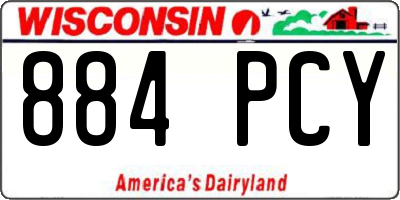 WI license plate 884PCY
