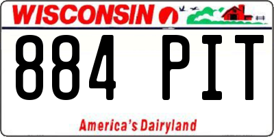 WI license plate 884PIT