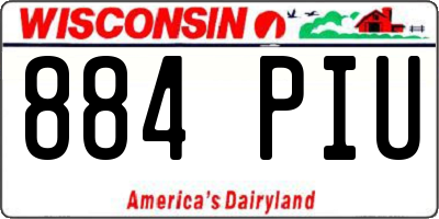 WI license plate 884PIU