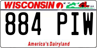 WI license plate 884PIW
