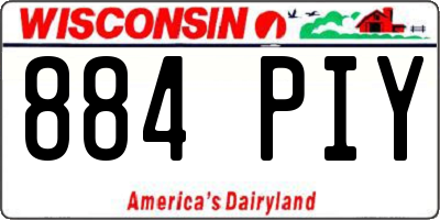 WI license plate 884PIY