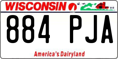WI license plate 884PJA