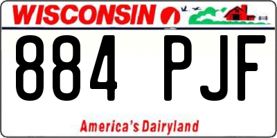 WI license plate 884PJF