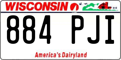 WI license plate 884PJI