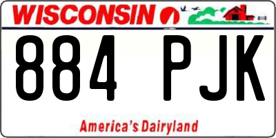 WI license plate 884PJK