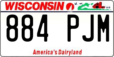WI license plate 884PJM