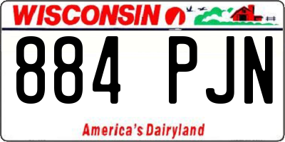 WI license plate 884PJN