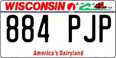 WI license plate 884PJP