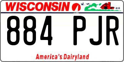 WI license plate 884PJR