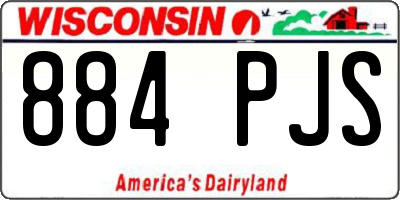 WI license plate 884PJS