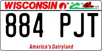 WI license plate 884PJT