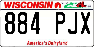 WI license plate 884PJX