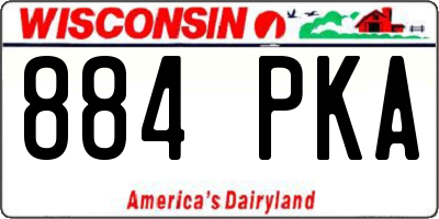 WI license plate 884PKA