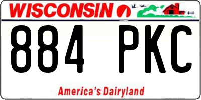 WI license plate 884PKC
