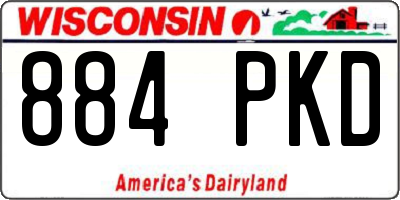 WI license plate 884PKD