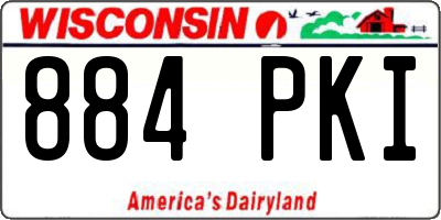 WI license plate 884PKI