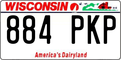 WI license plate 884PKP