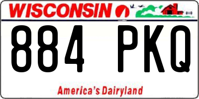 WI license plate 884PKQ
