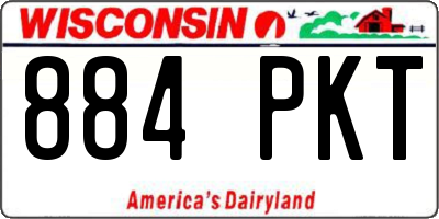 WI license plate 884PKT