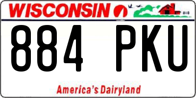 WI license plate 884PKU