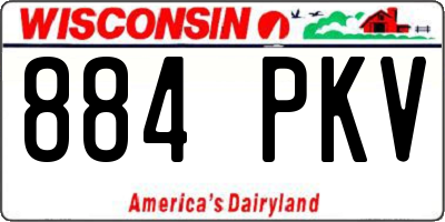 WI license plate 884PKV