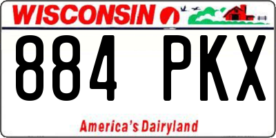 WI license plate 884PKX