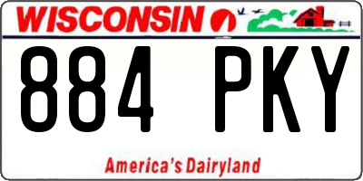WI license plate 884PKY