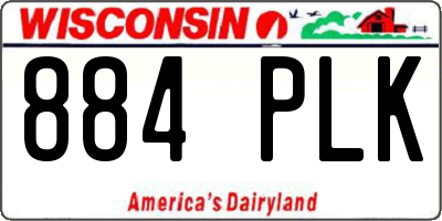 WI license plate 884PLK