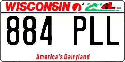 WI license plate 884PLL
