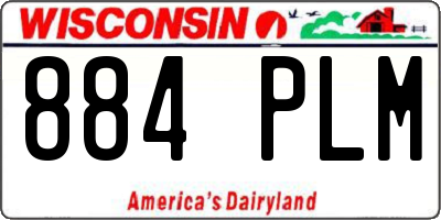 WI license plate 884PLM