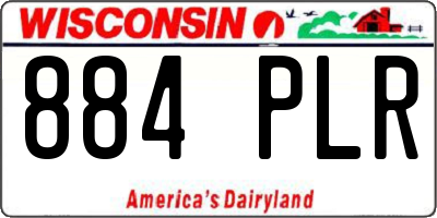 WI license plate 884PLR