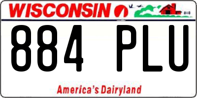 WI license plate 884PLU